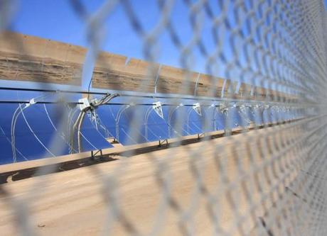 Solar Panel Reflections in the Mojave Desert