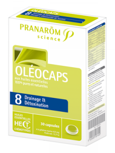 Les capsules Oleocaps 8, pour un drainage de l'organisme, en cure.