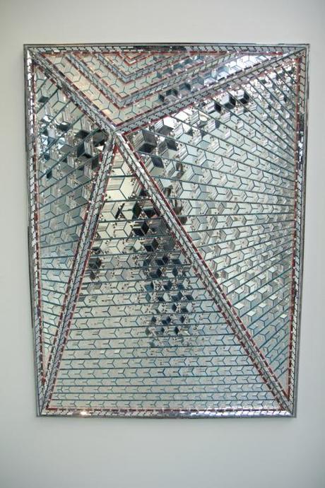 Monir Shahroudy Farmanfarmaian, Zahra, 2009, Mirror mosaic and reverse glass painting, 185 x 135 cm