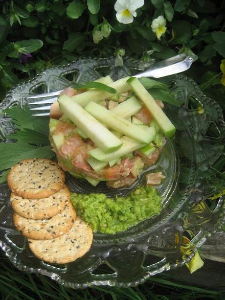 Tartare d'automne aux deux saumons et aux deux fromages