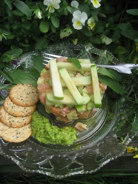 Tartare d'automne aux deux saumons et aux deux fromages