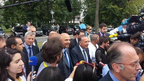 Pierre Gattaz reçoit Pierre Moscovici aux UE du MEDEF #uemedef13