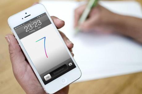 Le 7 de l'iOS 7 sur l'écran d'accueil de votre iPhone ou iPad...
