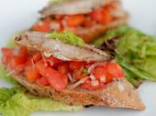 Crostini filets sardines grillées plancha, concassée tomate fenouil