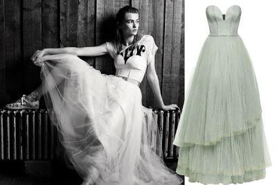 H&M conscious article vanessa lekpa robe de mariée vert pastel pale couleur