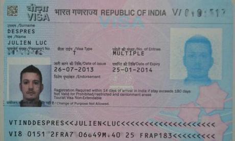 Visa pour l'Inde 