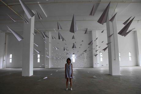 Paper installations and design by Dawn Ng