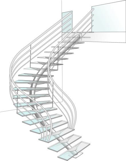 Dessin étude Escalier Design