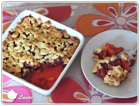 Crumble mangue et framboise