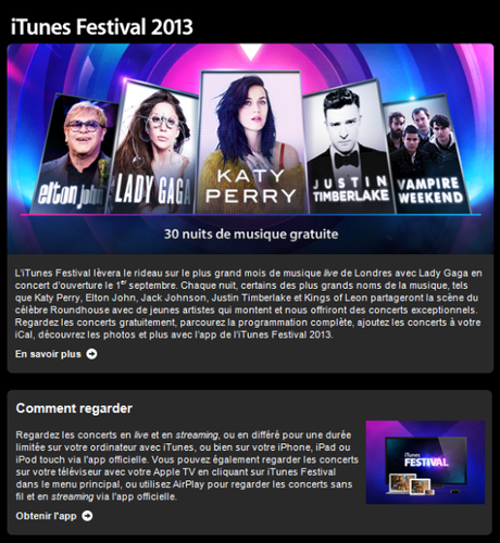 iTunes Live - Concert et streaming