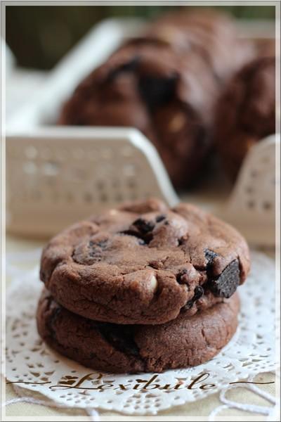 ~Biscuits triple chocolat aux biscuits Oréo~