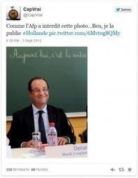 L’incroyable photo de Hollande que l’AFP a censuré en Urgence : Il n’y a aucune retouche comme l’a démontré le Petit Journal ce soir …. ca fait peur !