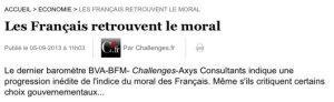 Tiens, les Français retrouvent le moral (Effet croissance)…