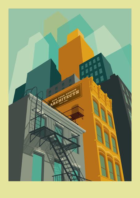 New-York illustré par Remko Heemskerk - Illustration