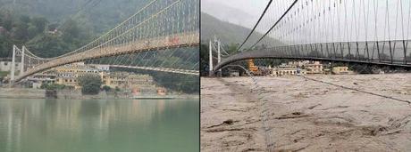 Avant / après : les inondations dans l'Uttarakhand Avant / après : les inondations dans l'Uttarakhand