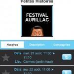 L’application mobile du festival d’Aurillac Appli festival Aurillac fiche