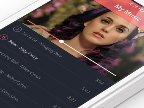 Nouveau visuel de l'App ''Musique'' sur iPhone iOS 7...