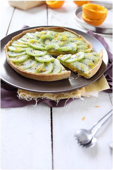 Tarte au kiwi et à lorange