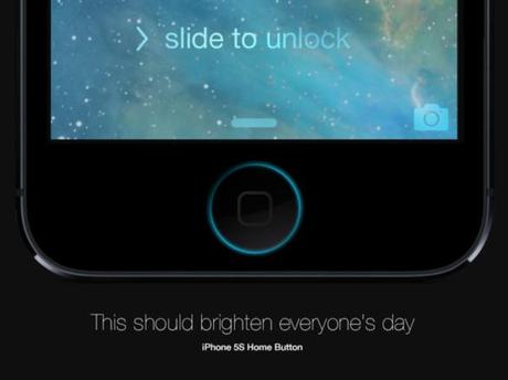 L'iPhone 5S avec un bouton Home lumineux...