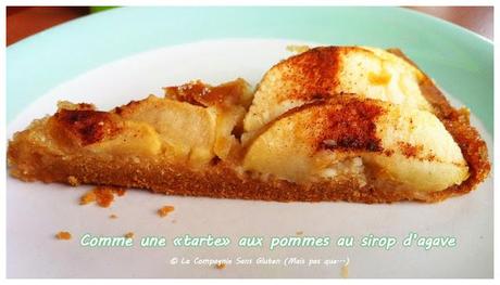 « Tarte » aux pommes au sirop d'agave, sans gluten, sans lait, sans soja,...