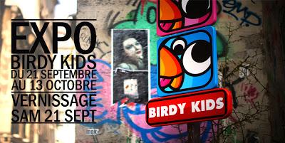 Exposition Street Art Birdy Kids dans le Marais