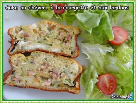 Cake chèvre-courgette-lardons