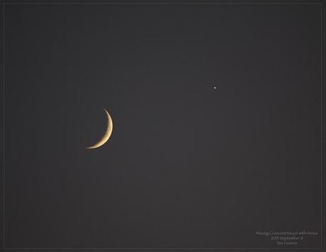 2013Sept8 Crescent Moon and Venus