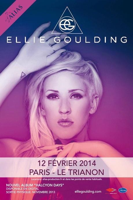 La star Ellie Goulding le 12 février 2014 au Trianon