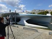 plus grand bateau panneaux solaires monde fait escale Paris