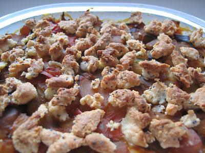 Plat : Crumble de Ratatouille, Parmesan et Chèvre Sec