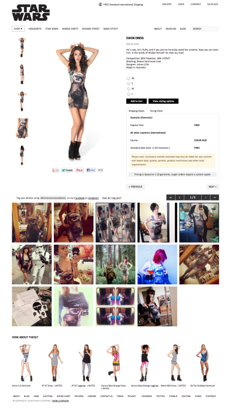 blackmilkclothing instagram ewok Comment vendre ses produits sur Instagram via les hashtags ?