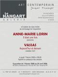 Anne Marie Lorin et Renaud Vassas exposent à  la galerie Le Hangart