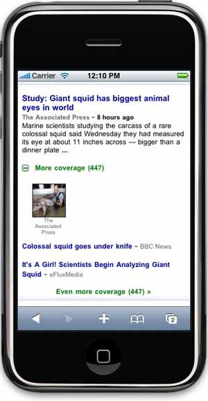 iphone google news