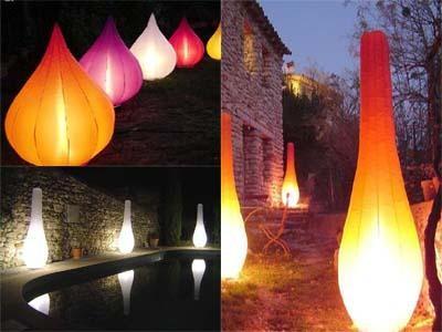 lampes d'extérieur gonflables