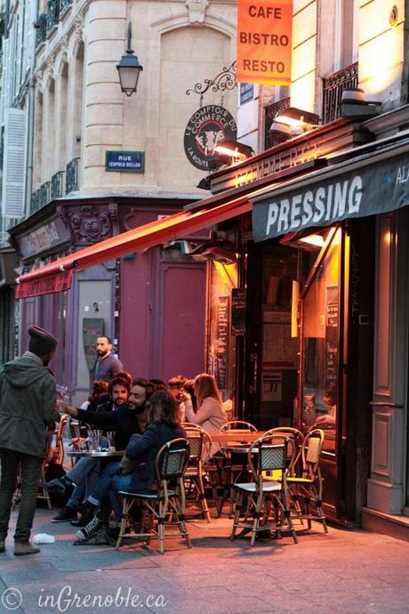 Paris France cafe Sentier