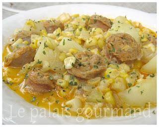 Chaudrée de maïs aux saucisses