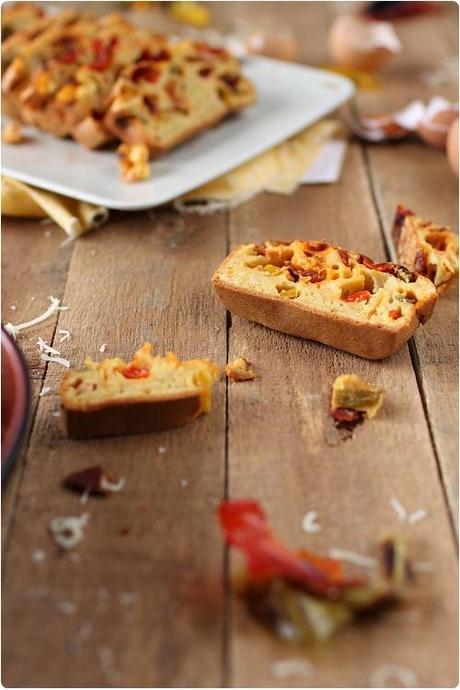 Cake aux trois poivrons et chorizo