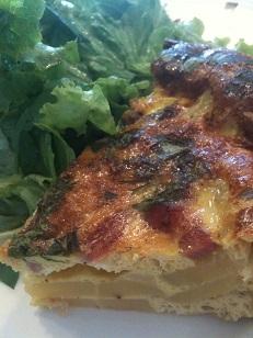 Tortilla pommes de terre lardons