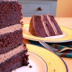 Gâteau au chocolat noir délicieux