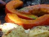 Potimarron aubergines plancha