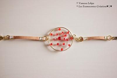 bracelet dreamcatcher attrape reves fait main en France creation unique par Vanessa Lekpa Créatrice de bijoux contemporain et bijoux poétiques