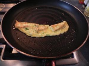 Omelette roulée aux courgettes