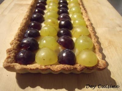 Tarte bicolore aux raisins