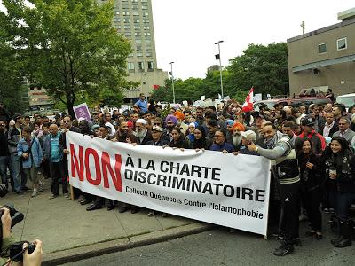 Manifestation contre la Charte des valeurs québécoises