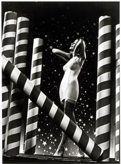 Carter Corsets, woman with stars and stripes background, 1938, George Eastman House