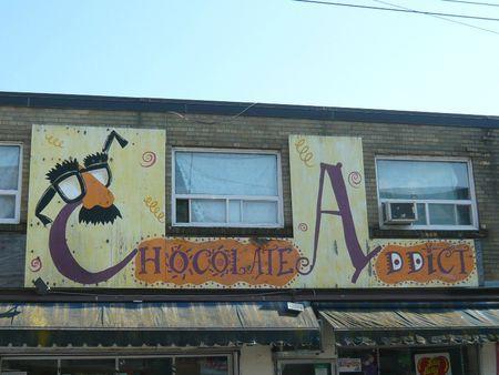enseigne chocolate addict kesington market toronto