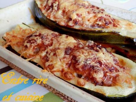 Courgettes à la farce porc/marrons/cognac P9020088 sur Imagesia