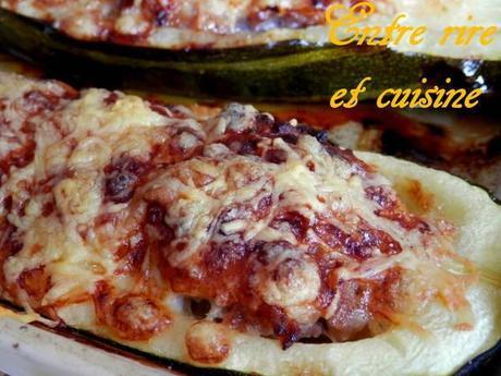 Courgettes à la farce porc/marrons/cognac P9020089 sur Imagesia