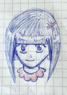 gribouille 2: portrait d'une petite fille mignonette