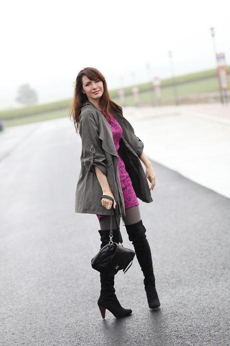 robe imprimee fuchsia Trois en un